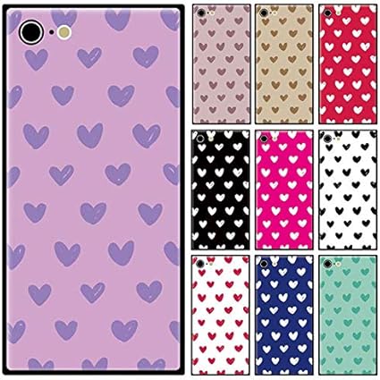 Amazon Co Jp スマホケース スクエア 四角 ガラス ハート かわいい おしゃれ 可愛い ラベンダー Iphonexr 家電 カメラ