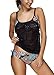 Sanatty Womens Strap Up Lined Up Double Up Tankini Swimsuit Two Pieces Printed it Beachwear Bathing Suit with Panty