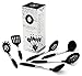 Bizanzzio Stainless Steel & Silicone Kitchen Utensil Set in Black Cooking Tools