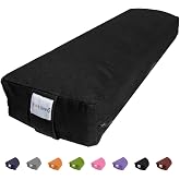 Sol Living Rectangular Yoga Bolster Meditation Pillow, Extra Firm Cotton