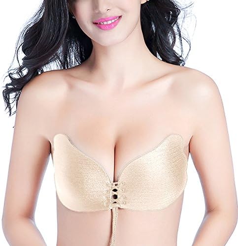 KAIYANG Strapless Bra Invisible Adhesive Backless Strapless Sticky Push up Reusable Silicone Bra For Women