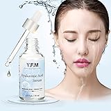 Hyaluronic Acid Serum for Face, LuckyFine Natural Pure Facial Vitamin C Serum for Anti-Aging, Anti Wrinkle, Moisturizer for Dry Skin & Fine Lines Easy To Absorb 1.0 oz.