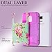 Note Edge Case,Galaxy Note 4 Edge Case,AnnBay for Samsung Galaxy Note Edge 2in1 Hybrid Heavy Duty Armor Heavy Duty High Impact Case Cover(Flower Purple)