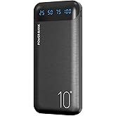 Power Bank 10000mAh Portable Charger Slim External Battery Pack with 2 USB 2.4A Outputs and USB C In/Out Compatible with Huaw