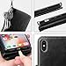 Vofolen Case for iPhone Xs Max Case Wallet Card Holder Slot Folio PU Leather Flip Cover Heavy Duty Protective Bumper Armor + Detachable Strap Magnetic Slim Shell for iPhone Xs Max 10S Max (Black)