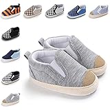 Meckior Save Beautiful Toddler Baby Girls Boys Shoes Infant First Walkers Sneakers (12-18 Months, F-Gray)