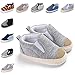 Meckior Save Beautiful Toddler Baby Girls Boys Shoes Infant First Walkers Sneakers (12-18 Months, F-Gray)