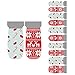 Winstonia 20pcs Nail Wrap Stickers Easy Manicure Nail Art Strips - Christmas Spirits
