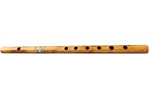 BHAVICREATION Bamboo C-Side Flute 6 Finger Holes Polished Thin Bamboo Flute (Beginners Flute)