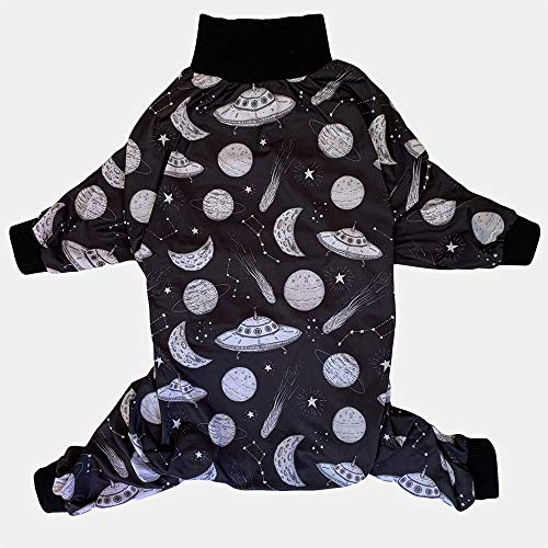 Tooth and Honey Pitbull Pajamas/Outerspace UFO Print Onsie/Lightweight