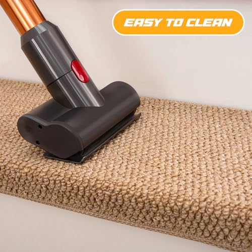 Hopeviva Bullnose Carpet Sisal Stair Treads | Set of 14 | Stair Treads for Wooden Steps Indoor Anti Slip Braided Staircase Protector Pet Friendly Rugs Covers Washable 9.44" X 29.5"x 1.9",Golden | Set of 14 Anti Slip Indoor Staircase Protector Rugs Covers, Polypropylene Braided Carpet Treads 9.44" x 29.5"x 1.9", Golden