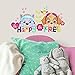 RoomMates RMK3662SCS Paw Patrol Skye and Everest Be Happy Quote Peel and Stick Wall Decals