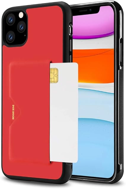 Amazon Co Jp Iphone 11 Pro ケース カード収納 Icカード収納 軽量 耐衝撃 滑り防止 カメラ保護 Qi充電 ワイヤレス充電対応 Iphone 11 Pro カバー アイフォン11 Pro ケース 5 8ンチ レッド 家電 カメラ