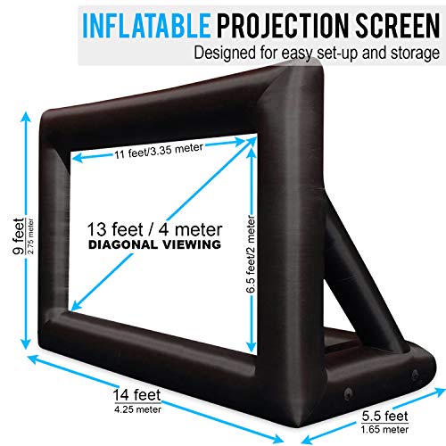 Jumbo 16 Feet Inflatable Outdoor and Indoor Theater Projector Screen