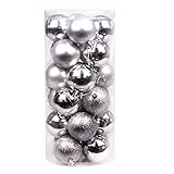 christmas tree decorations purple and silver