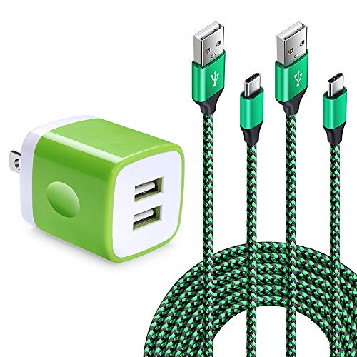 USB C Charger Set, Wall Charger Block with 2-Pack 6Ft Type C Power Charger Cord Replacement for Samsung Galaxy Note 10 Note 10+ S10e A50, Google Pixel 3a/3a XL,2 3/3 XL, Moto G7 Z4 X5 - Thumbnail 7