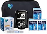 Contour NEXT Diabetes Testing Kit, 30 Count | Glucometer, 30 Test Strips, 30 Lancets, Lancing Device, Manuals, Log Book & Carry Case