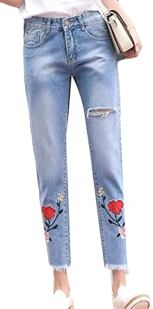 embroidered jeans amazon