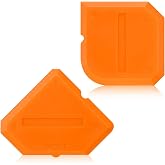 Outus 2 Pieces Caulking Tool Set Silicone Sealant Grout Tool for Kitchen Bathroom Floor Sealant Sealing(Orange)