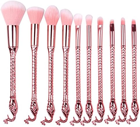 10 PCS Makeup Brushes, Peacock Spiral Makeup Brushes Kits/Set, Eye Shadow Brush Cosmetics Blending Brush Tool