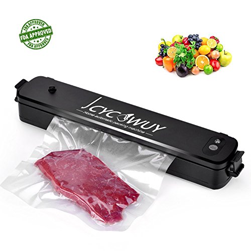 Click Here to See More Images Vacuum Sealer Machine, Jcycowuy Portable Automatic Vacuum Air Sealing System For Food Preservation Including 15 Free Sealing Bags Food Vacuum Sealer Food Sealer