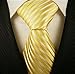 Scott Allan Collection Yellow & Silver Striped Ties for Men - Woven Necktie - Yellow w/Silver Wedding Neck Tie