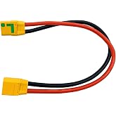 FLY RC XT90-S Anti-Spark Female to XT90 Male Plug Extension Wire Cable Lead Silicone Wire 10AWG 30CM for Aircraft Model