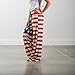 Xuan2Xuan3 Women American Flag Stars Stripes Patriotic Wide Leg Casual Loose Pant Legging