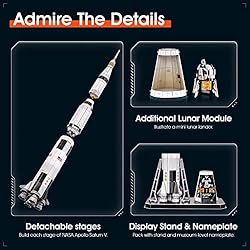 NASA Apollo Saturn V 3D Puzzles for Adults Kids