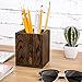 MyGift Natural Grain Wood Desktop Pen Holder Pencil Holder Cup, Office Dorm Home Desk Supplies Organizer