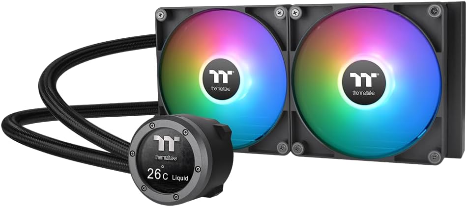 Thermaltake TH280 V2 Ultra ARGB Liquid Cooler 3x120mm Fans 2.1" LCD Black