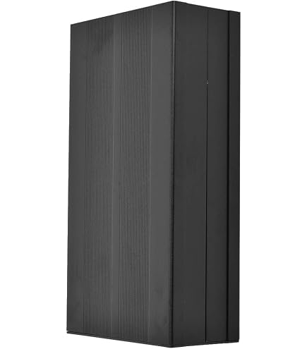 Cheval 2U Aluminum Project Enclosure Heatsink Case - 86x200x300mm DIY Electronics Box With Mounting Bars (Black)