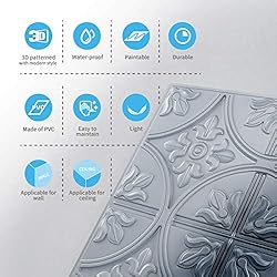 Art3d Drop Ceiling Tiles 2x2, Glue-up Ceiling
