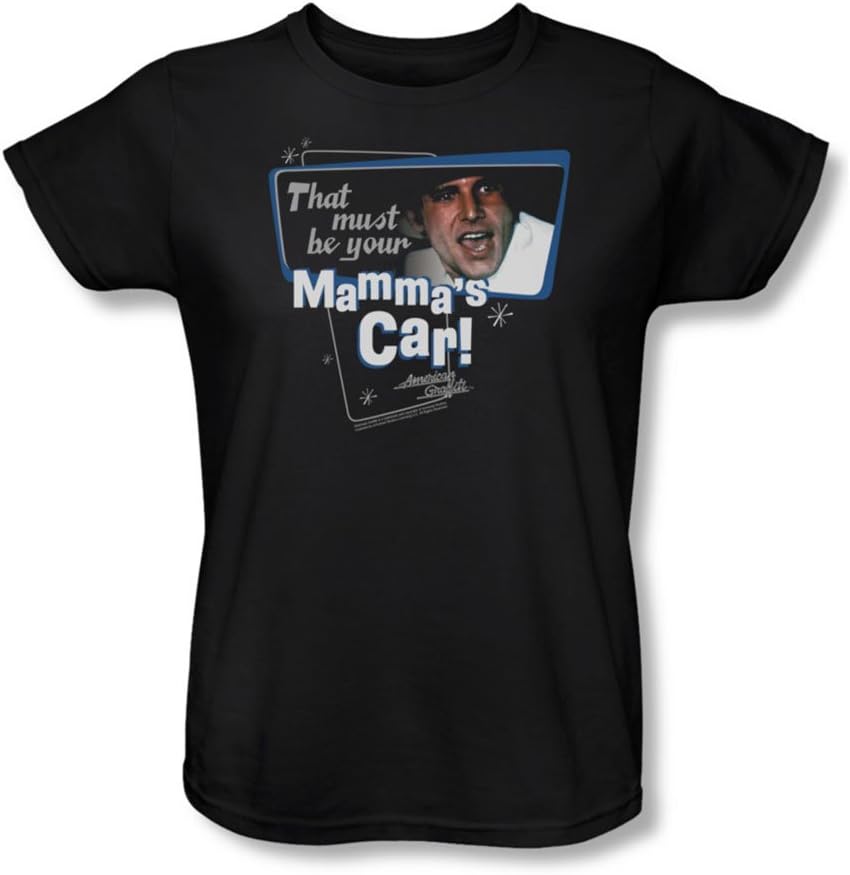 American Grafitti Womens Mamma's Car T-Shirt in Black