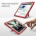 YOUMAKER New iPad 9.7 Case 2018/2017, Heavy Duty Kickstand with Built-in Screen Protector Full-Body Shockproof Protective Case Cover for Apple iPad 9.7 inch 2017/2018 5th/6th Gen (Red/Red)