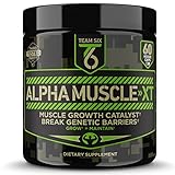 T6 Testosterone Booster – ALPHA MUSCLE-XT, Scientifically Formulated Muscle Builder for Men with Ashwagandha (KSM-66), Zinc, DIM (Estrogen Blocker) and 4 More Muscle Building Ingredients, 60 V-Caps