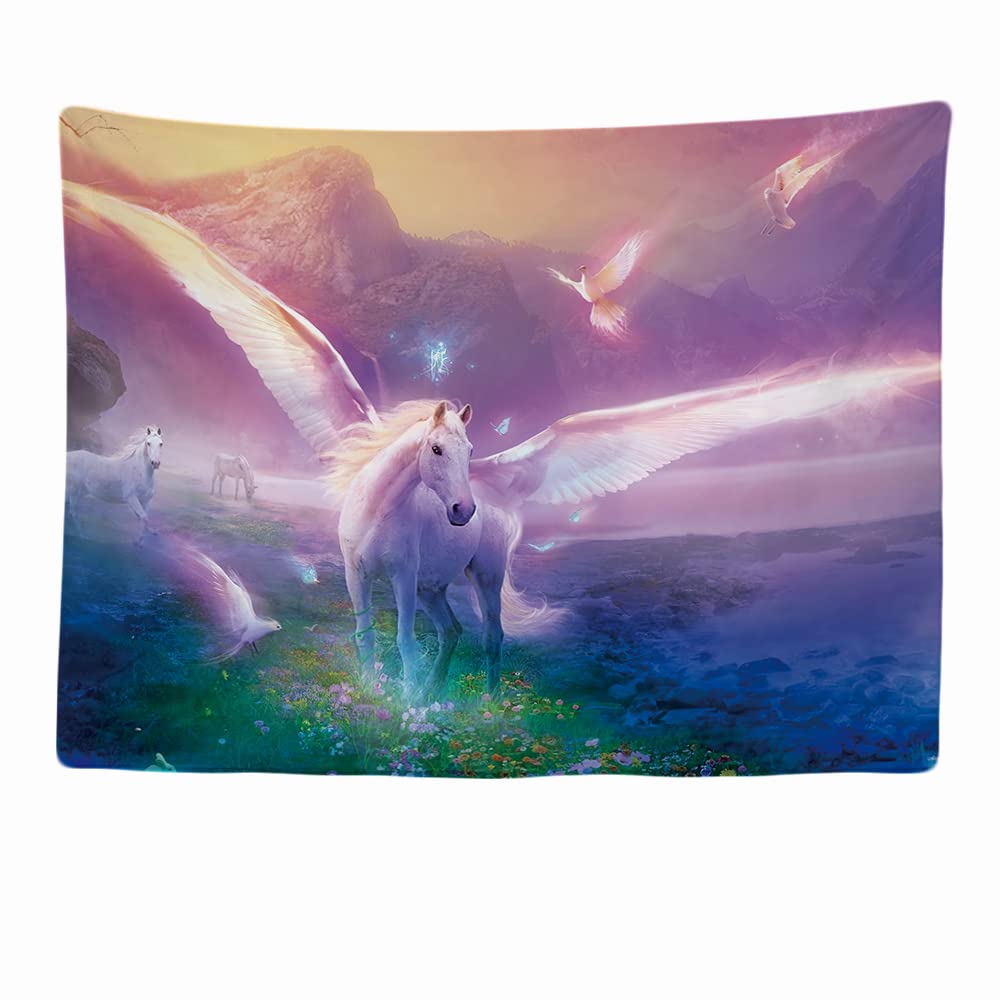 Ulticool - Tapestry Decoration Home - Unicorn Horse Things Animals - 200 x 150 cm - Wall Towel Wall Hangings - Accessories for Bedroom Living Room Children's Room