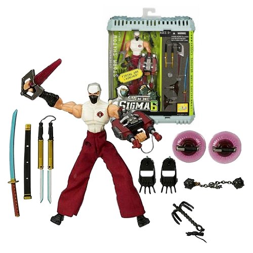 G.I. Joe Sigma 6 Razor Ninja Storm Shadow, Action Figure 8 Pollici, Hasbro - 3