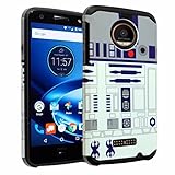 Moto Z PLAY Case, Moto Z PLAY Droid Case, DURARMOR [Drop Protection] Hybrid ShockProof Slim Fit Armor Case Cover for Motorola Moto Z PLAY Droid - Star Wars R2D2 Astromech Droid Robot