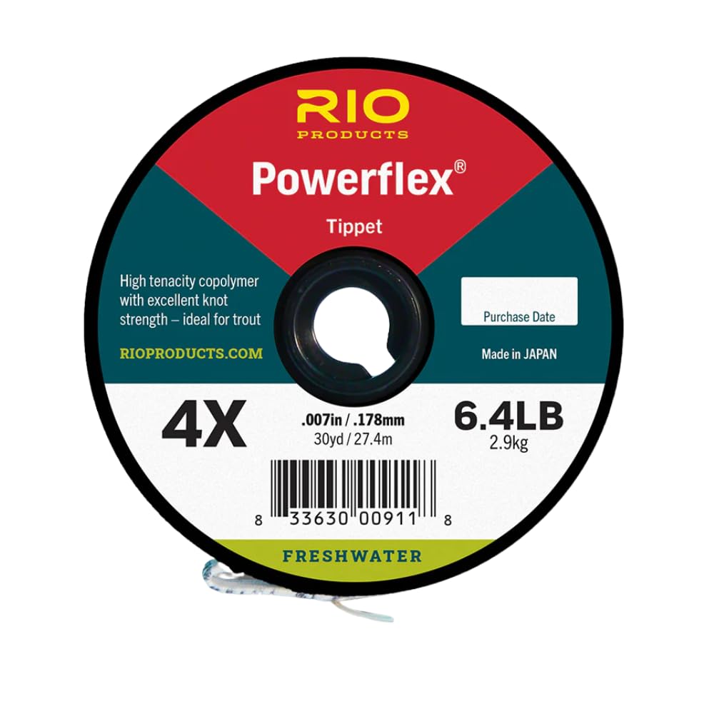Rio Fly Fishing Tippet Powerflex Tippet 3Pack 4X-6X Fishing Line, Clear