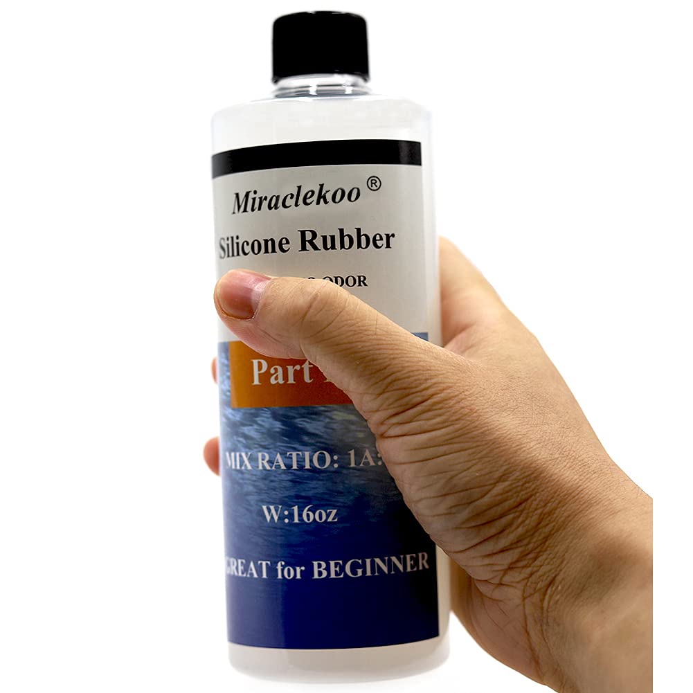 Silicone Mold Making Kit 15A Liquid Silicone Rubber Platinum, Flexible, Translucent, 32 oz