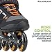 Rollerblade Macroblade 80 Mens Adult Fitness Inline Skate - Black/Orange - 80 mm / 82A Wheels with SG5 Bearings - Performance Skates - US Size 10, Black/Orange, Size 10