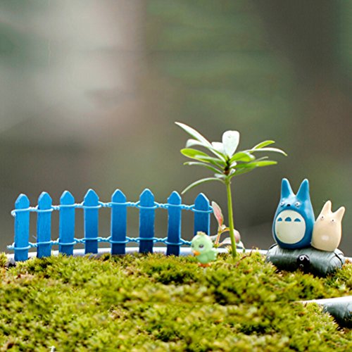 VT BigHome Retail 10 colors fence miniatures fencing fairy garden gnome moss terrariums resin crafts decorations for home and garden kawaii