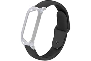 TUDIA Snap On PC Case with Adjustable Silicone Wristband Compatible with PLAUD NotePin AI Voice Recorder [for 5.6"–8.5" Wrists] Comfort Lightweight Wearable Strap Secure Fit Accessories - Black