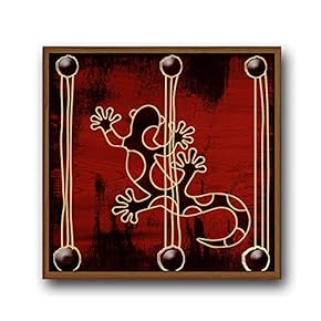 Framed Canvas Wall Art for Living Room, Bedroom Indian Tribe Totem Theme Canvas Prints for Home Decoration Ready to Hang - 16x16 inches