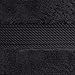 Superior Egyptian Cotton Pile 6 Piece Towel Set, Includes 2 Bath, 2 Hand, 2 Face Towels/Washcloths, Ultra Soft Luxury Towels, Thick Plush Essentials, Guest Bath, Spa, Hotel Bathroom, Black