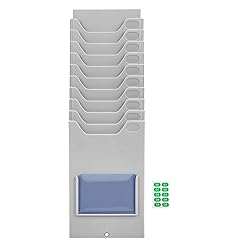 NUOBESTY Time Card Rack Retractable Time Card