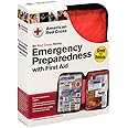 American Red Cross Officially Licensed Product, Large Deluxe Auto First Aid Kit with Soft Case, Emergency Supplies to Clean & Treat Minor Injuries, Keep Hydrated & Warm