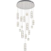 Elegant Lighting Indoor Modern Home Decorative Bright Polaris LED Light Chrome Pendant Clear Crystal