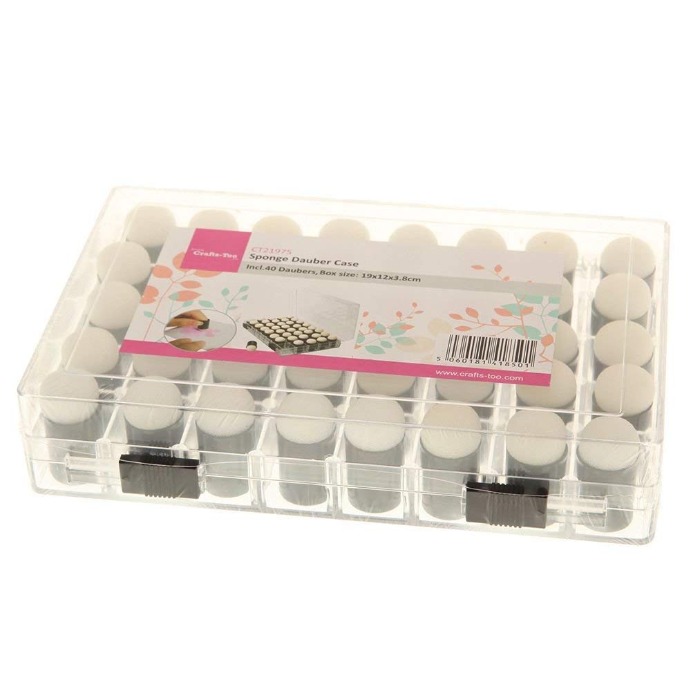 Crafts too sponge daubers pouncers SET of 40 in storage case ct21975